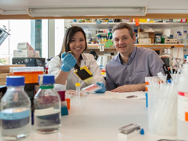 Professor Nick Gottardo and Dr Raelene Endersby from Telethon Kids Institute are researching improved medulloblastoma outcomes.